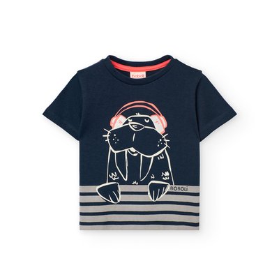 T-shirt à manches courtes avec col rond BOBOLI