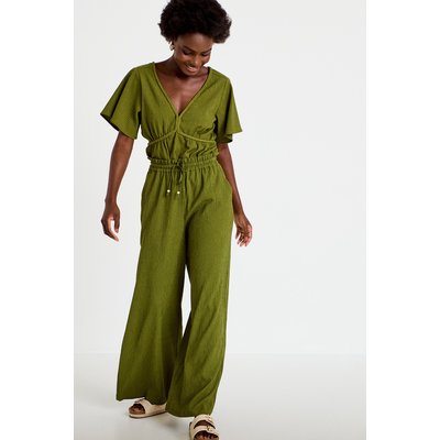 Pantalon large fluide taille haute CACHE CACHE