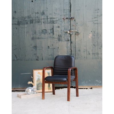 Fauteuil noir Jakob N°196 - Bon état DEBONGOUT