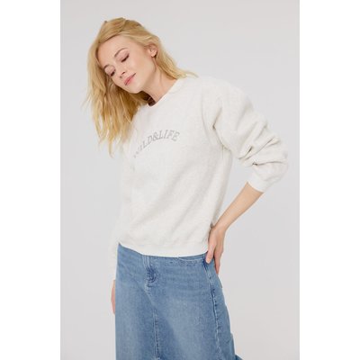 Sweat gris imprimé "Wild & Life" POLLY ARTLOVE