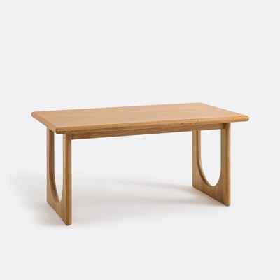 Mesa de comedor extensible, roble y chapado, 4 a 8 comensales, DOUVE LA REDOUTE INTERIEURS