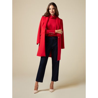 Jean boyfit cinq poches en denim coton stretch délavage bleu foncé rinse OLTRE