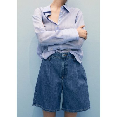 Bermuda en jean pinces MANGO
