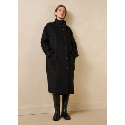 Manteau col montant en laine LA FEE MARABOUTEE