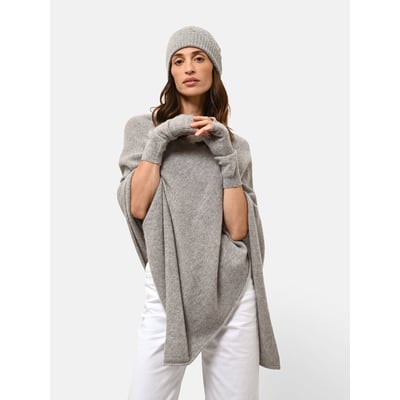 Poncho 4 Fils Ivoire Ashley JUST CASHMERE