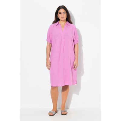 Robe oversize en lin mélangé. Col chemise ULLA POPKEN
