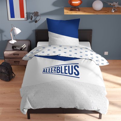 Parure de lit imprimée 100% coton, ALLEZ LES BLEUS CHALLENGER PARIS 2024