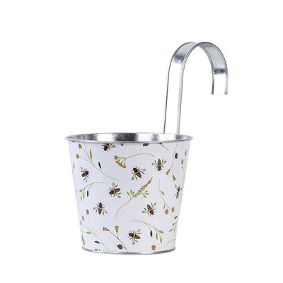Cache pot design en zinc Abeilles avec crochet ESSCHERT DESIGN