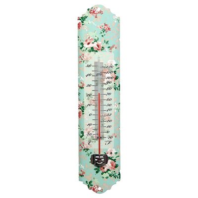 Thermomètre Imprimé Roses 30cm ESSCHERT DESIGN