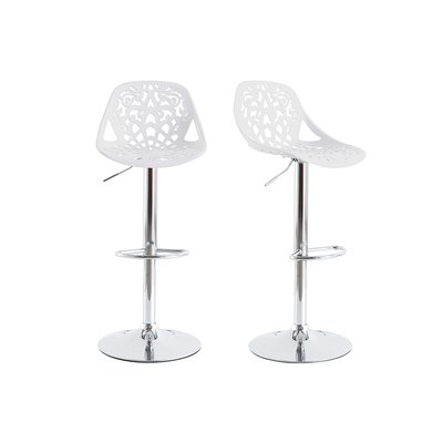 Tabourets de bar design avec motif baroque (lot de 2) BAROCCA MILIBOO