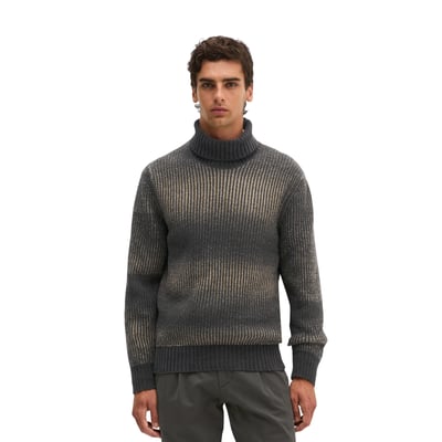 Pull à col roulé coupe classique en mélange de coton bio et de laine vierge, très doux MARC O'POLO