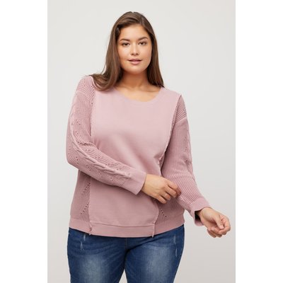 Sweat-shirt, empiècement en maille ULLA POPKEN