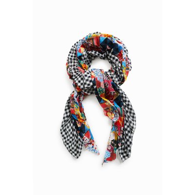 Paréo à volants et motif patchwork Johnson Hartig - BLUE - U DESIGUAL