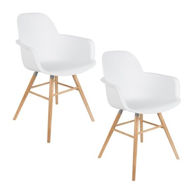 Set de 2 fauteuils de table en polypropylene - ZUIVER