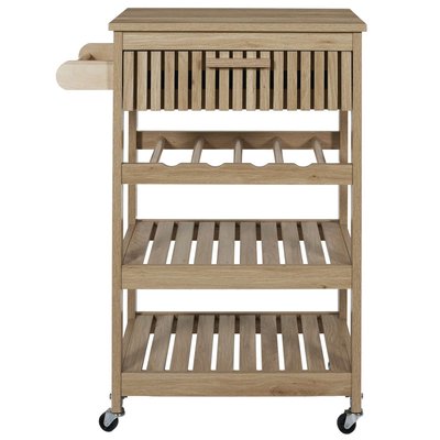 Desserte de cuisine 3 plateaux et 1 tiroir Saulk en bois THE HOME DECO FACTORY