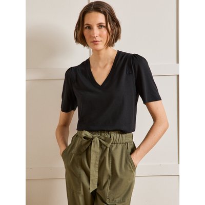 T-shirt galon dentelle lyocell et coton CYRILLUS