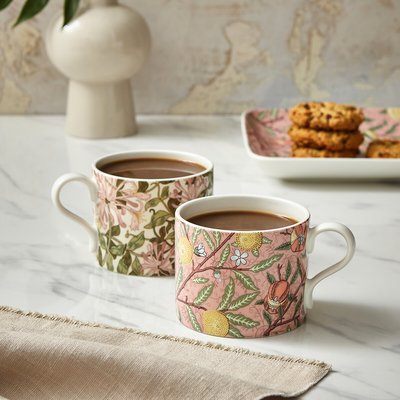Set of 2 Morris & Co. Fruit & Honeysuckle Mugs MORRIS & CO.
