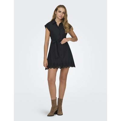 Kurzes Blusenkleid mit Bindegürtel ONLY