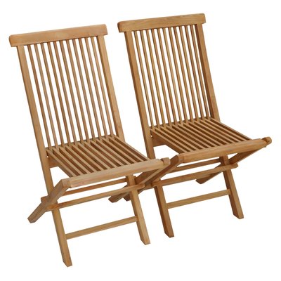 Chaises en teck, lot de 2, LOMBOK HAPPY GARDEN
