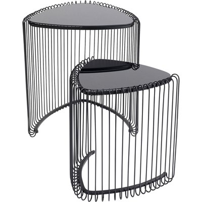 Lot de 2 tables d'appoint triangles, WIRE KARE DESIGN