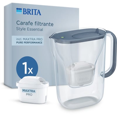 Carafe filtrante Style Essential bleu minéral + 1 cartouche Maxtra Pro BRITA