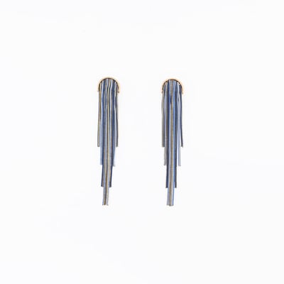 Boucles d'oreilles chaînes bleues BALABOOSTE