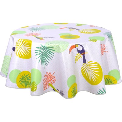 Nappe ronde en toile cirée tropicale Jacquot TOILINUX