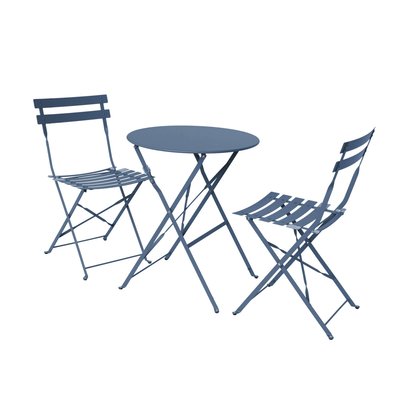 Table de jardin bistrot pliate métal 2 chaises EMILIA SWEEEK