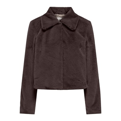 Cappotto corto tessuto effetto peluche JDY