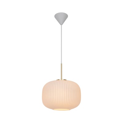 Suspension émet une lumière douce en verre strié, MILFORD 30 NORDLUX