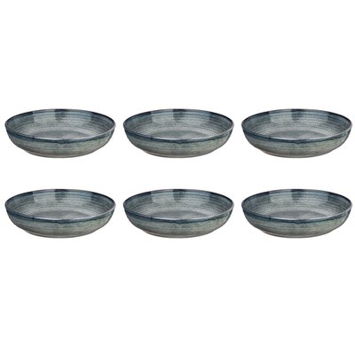 Lot de 6 assiettes creuses en grès, ZEN BJORN