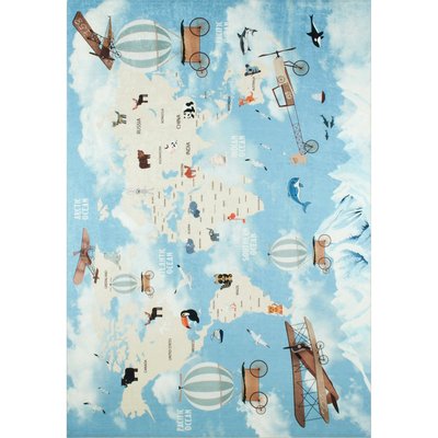 Tapis enfant imprimé carte du monde, Happy RECOLLECTION