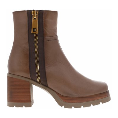 Boots à fermeture zippée FEMME DORKING en cuir taupe - Taille 39 DORKING