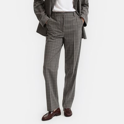 Pantalón recto a cuadros LA REDOUTE COLLECTIONS