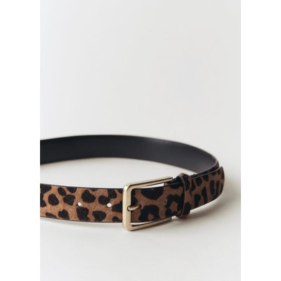 Ceinture cuir imitation fourrure léopard MANGO