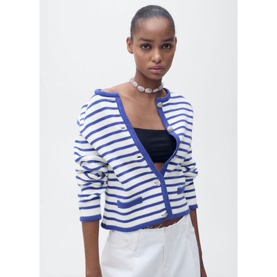 Cardigan maille rayures MANGO