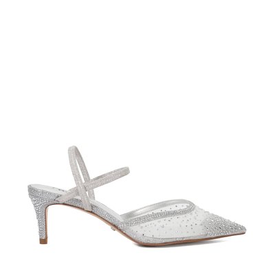Escarpins à bride arrière en maille et strass coupe large - Wide Fit CHARISMATIC DUNE LONDON