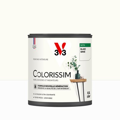 Peinture intérieure murale Colorissim Satin, Les blancs V33