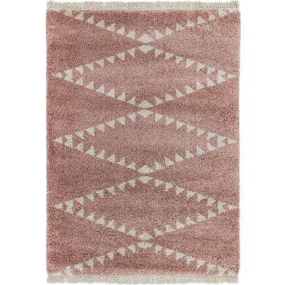 Tapis style berbère à franges effet laine DIKO NOVATREND