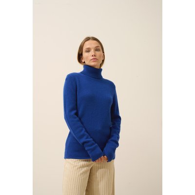 Pull Col Roulé 4 Fils Outremer June JUST CASHMERE