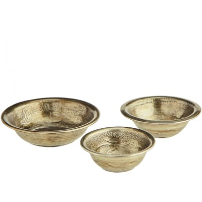 Bol en aluminium martelé lot de 3 MADAM STOLTZ