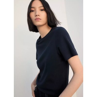 T-shirt coton détail froncé MANGO