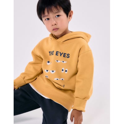 Sweat en coton peigné à capuche avec imprimé ZIPPY