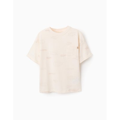 T-shirt en Coton à Motif ZIPPY