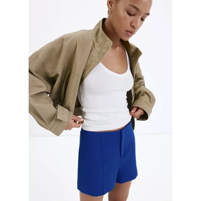 Short taille haute avec coutures MANGO