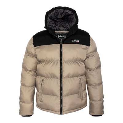 Bicolor donsjas met kap Utah 2 SCHOTT