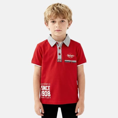Polo manches courtes, col polo et patte boutonnée LITTLE GENT LEE COOPER
