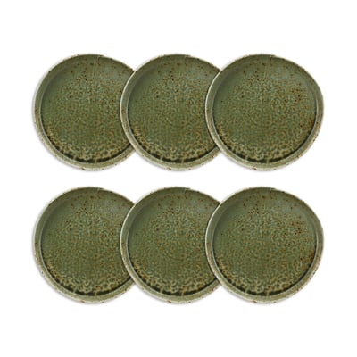 Lot de 6 assiettes plates 23cm en porcelaine, SIGMA OGO LIVING