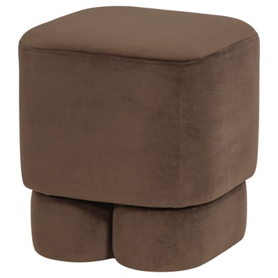 Pouf en velours VALEN WOOOD