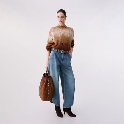 Maille jacquard en laine brossée LIU JO